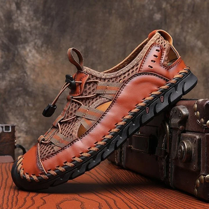 AntonTrek - Robuste sandaler med mesh-detaljer og sømme