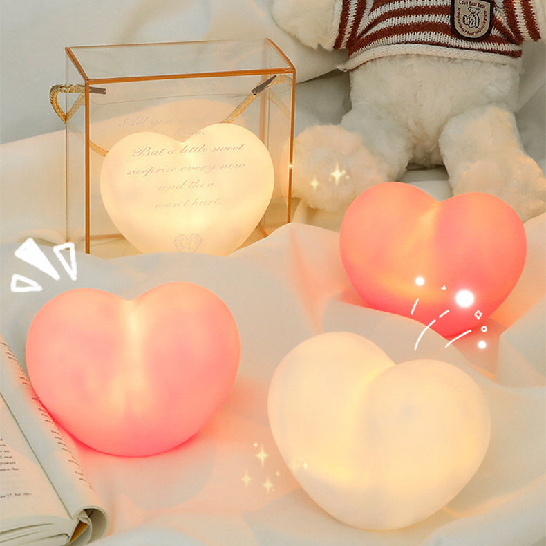 LumaGlow hjerteformet LED-natlampe – Moderne romantisk accentlampe