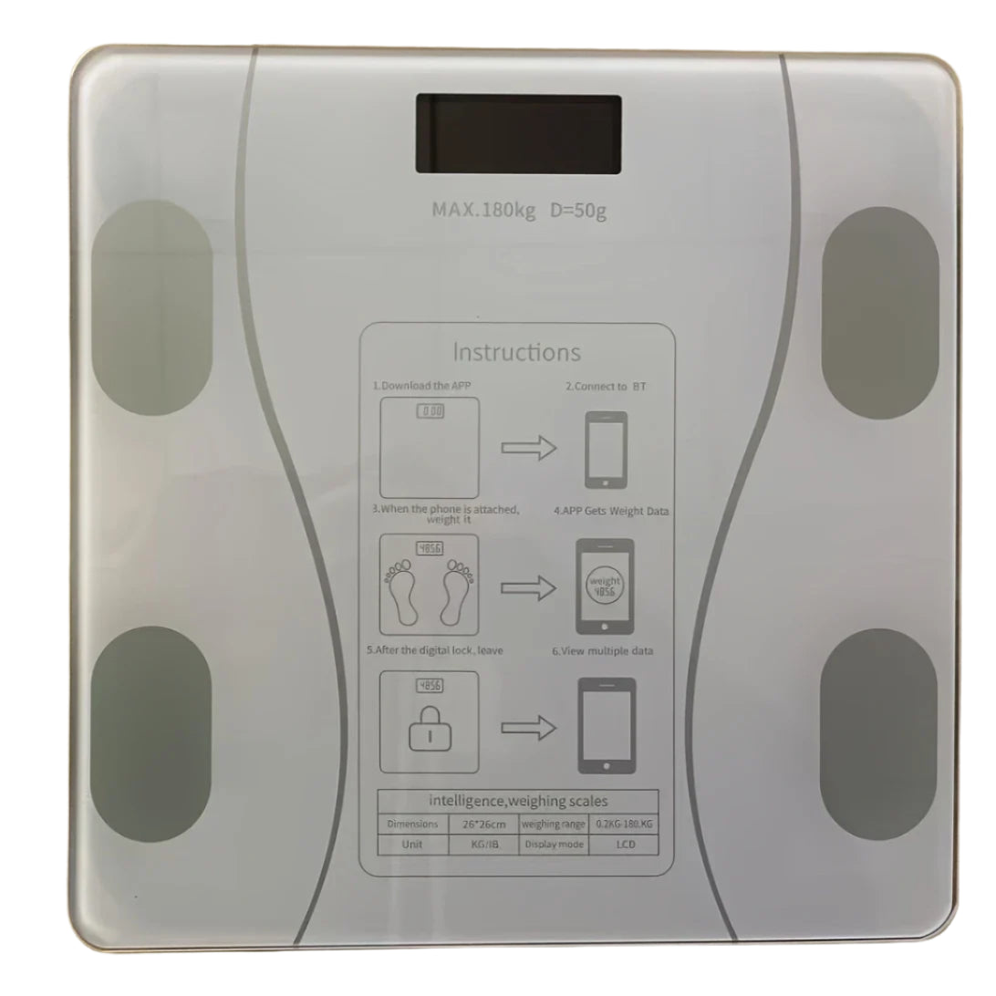 BodySense Premium Smart Vægt med LCD-skærm og app-synkronisering – Black Edition