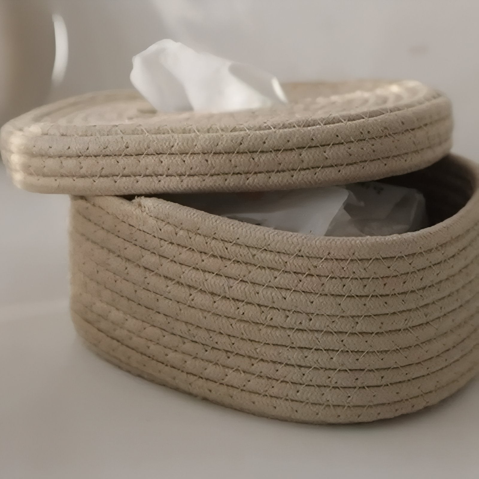 TissuElegance - Ovalt kassebetræk af tissue med stilfuldt design