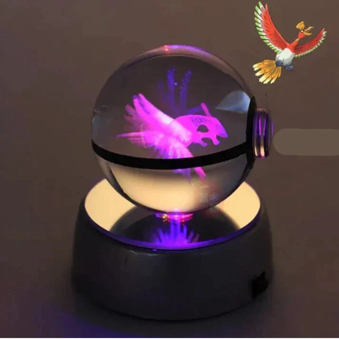 PokéGlow - Krystalkugle Ikoniske Pokémon Figurer LED Lampe