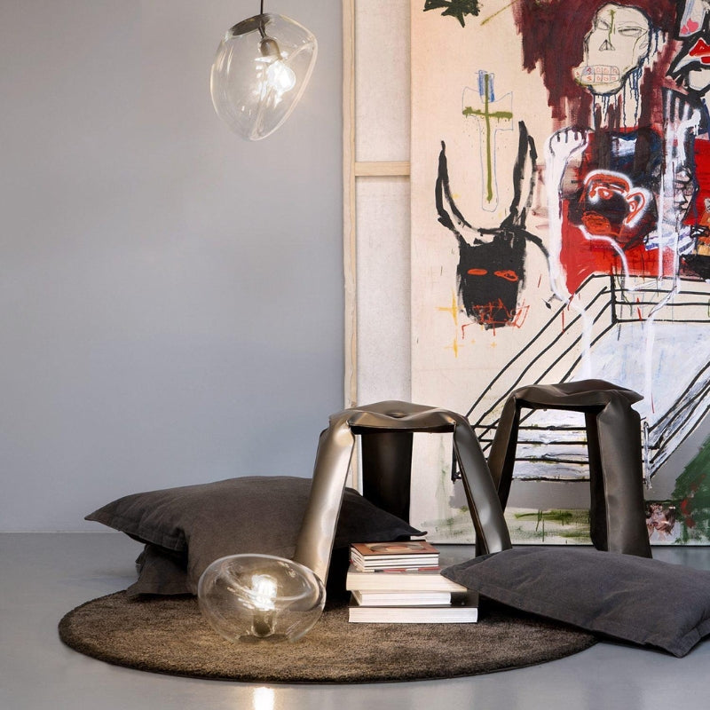 Dråbelux Elegant Glas Pendellampe – Stilfuld Loftsbelysning med Blødt Lys