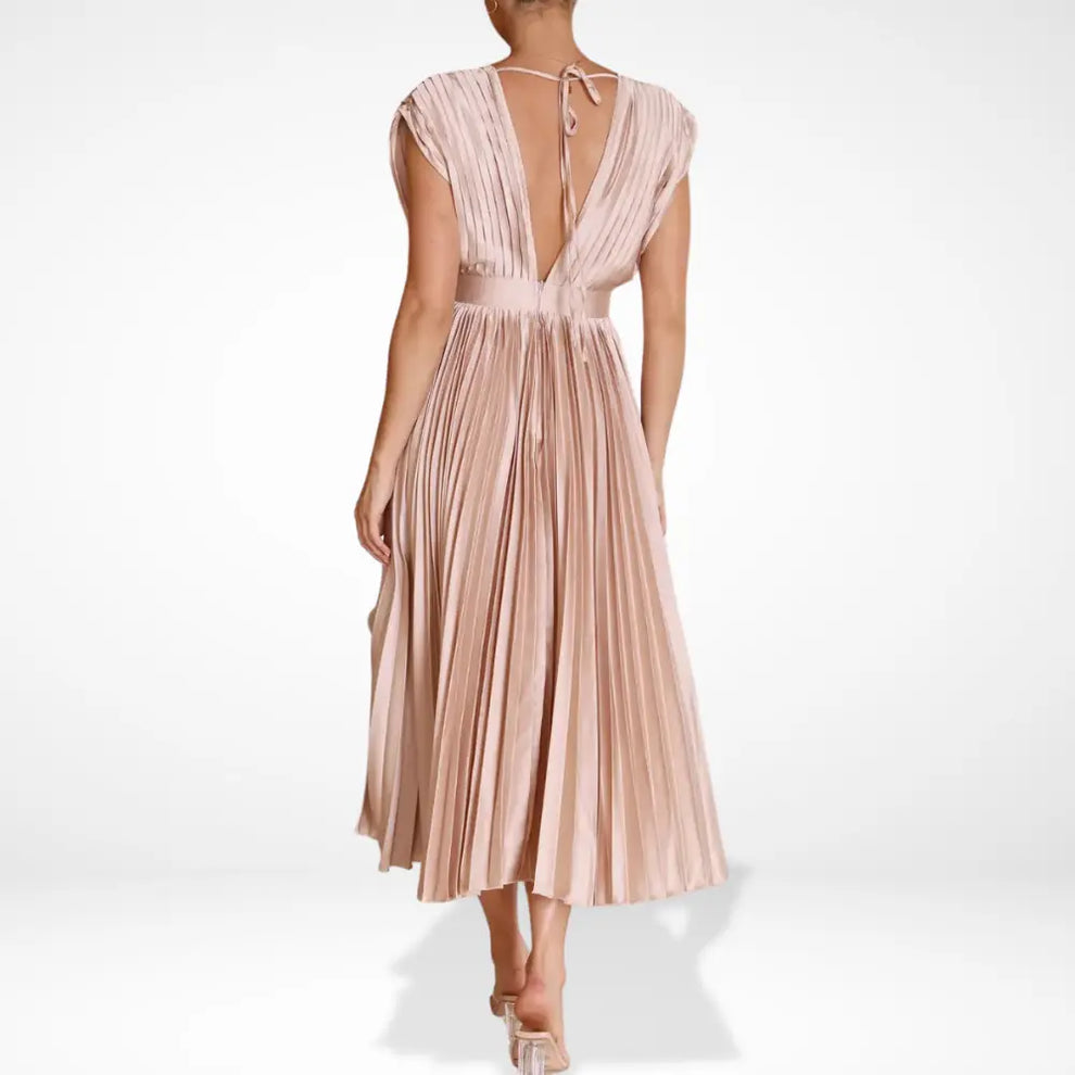 Serena Elegant Plisseret Maxikjole