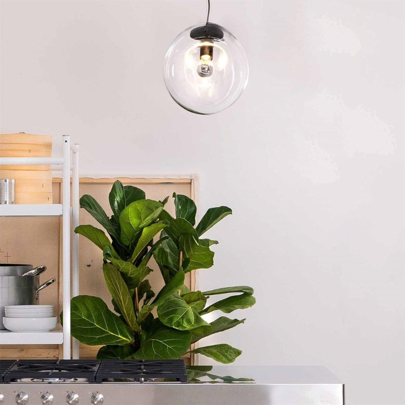 Dråbelux Elegant Glas Pendellampe – Stilfuld Loftsbelysning med Blødt Lys