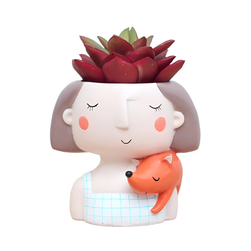UrbanSprout Mini Resin Planter Sæt – Legesyg Sukkulentpotter
