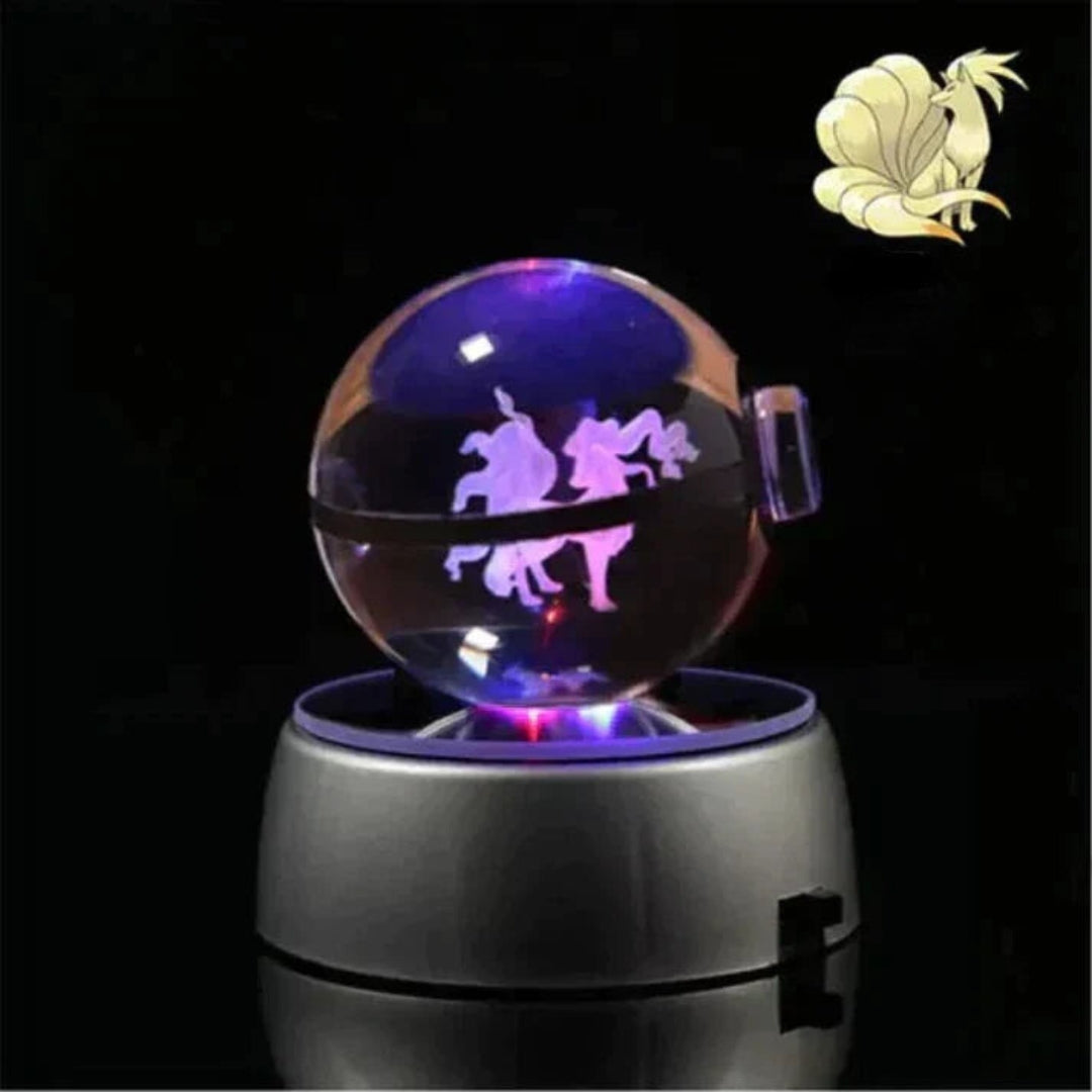 PokéGlow - Krystalkugle Ikoniske Pokémon Figurer LED Lampe