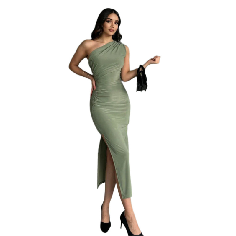 Avelisse One-Shoulder Slidskjole