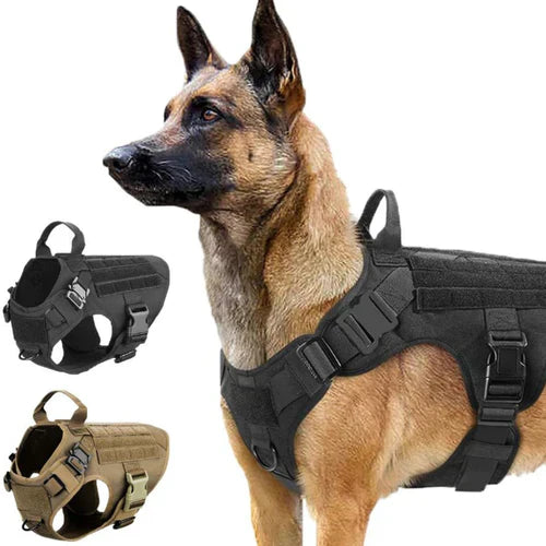 PawsSecur Taktisk Hundevest – Ingen-Træk Sele med Justerbare Hjælpepaneler