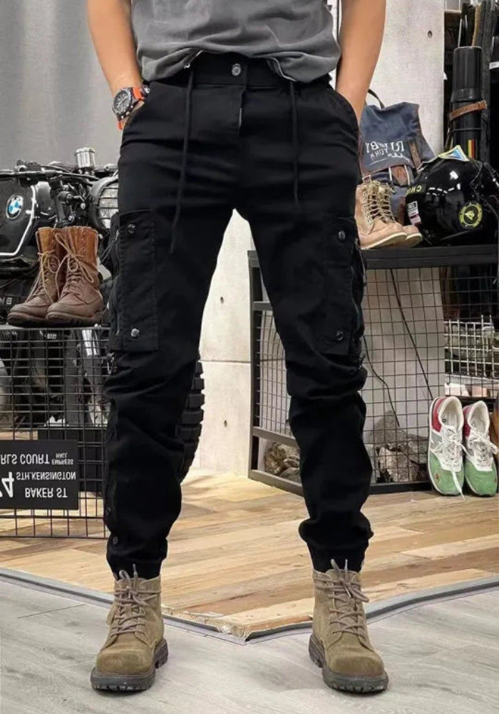 Calvin - Herre cargobukser med koniske ben og design med flere lommer