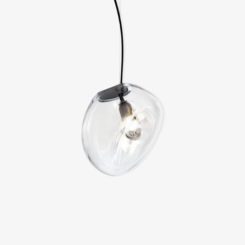 Dråbelux Elegant Glas Pendellampe – Stilfuld Loftsbelysning med Blødt Lys