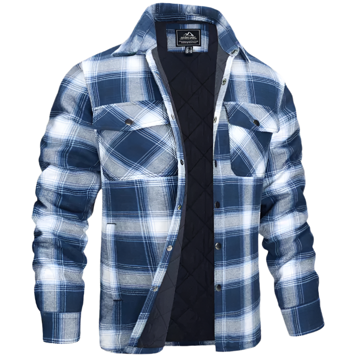 Mikkel Casual Button-Up Skjorte – Herretøj til hverdagsbrug med nordisk brystlommedesign