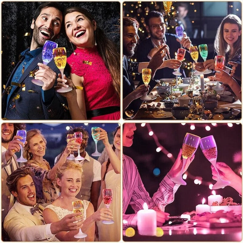 LumiFlute - Farveskiftende LED Champagneglas