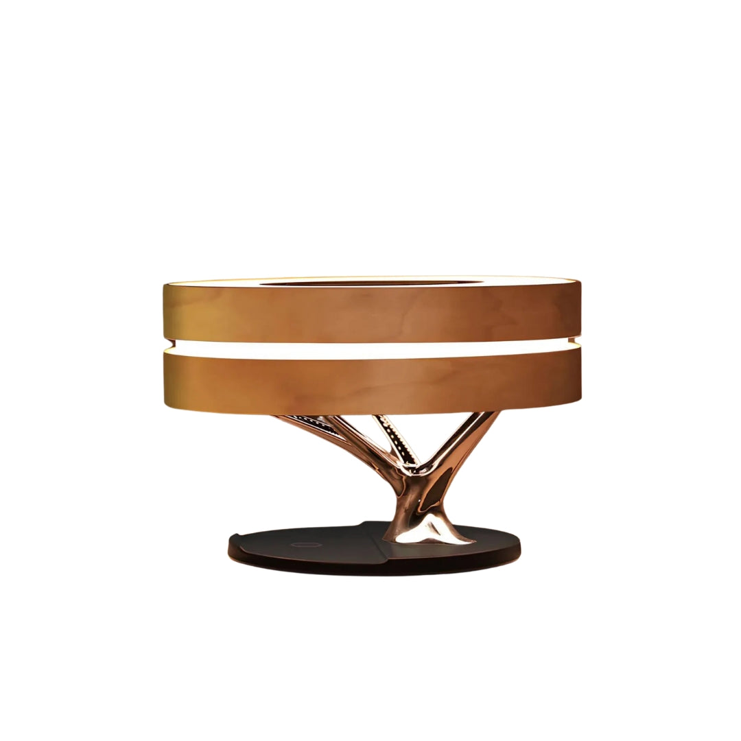 LumiNest LED Bordlampe – Varmt Lys og Minimalistisk Naturligt Design