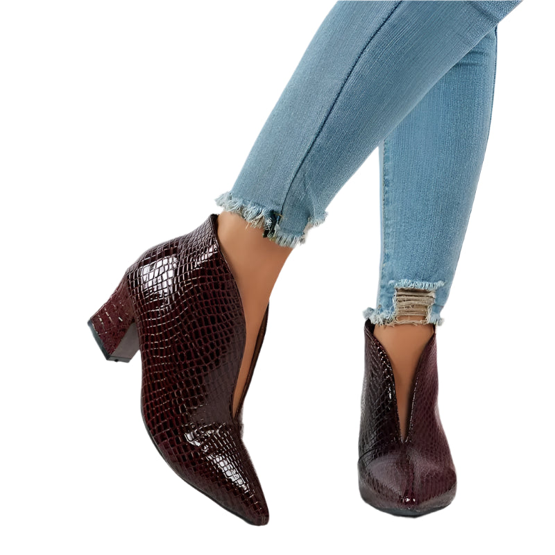 CityBelle Dame Slip-On Støvler – Elegante Ankelstøvler til Hverdag