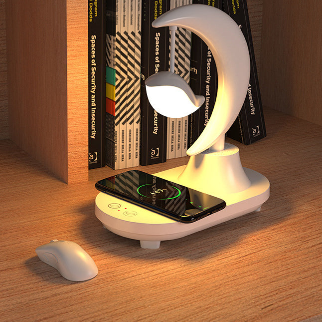 Moonsphere trådløs LED-lampe med Bluetooth-højttaler og oplader