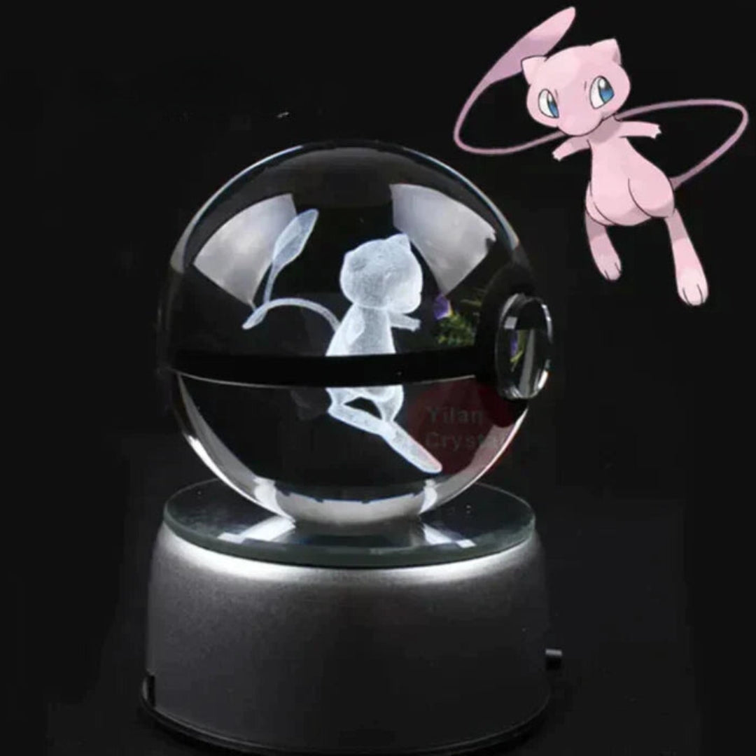 PokéGlow - Krystalkugle Ikoniske Pokémon Figurer LED Lampe