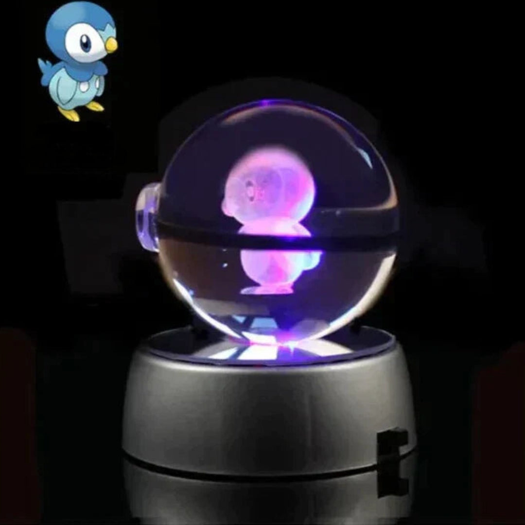 PokéGlow - Krystalkugle Ikoniske Pokémon Figurer LED Lampe