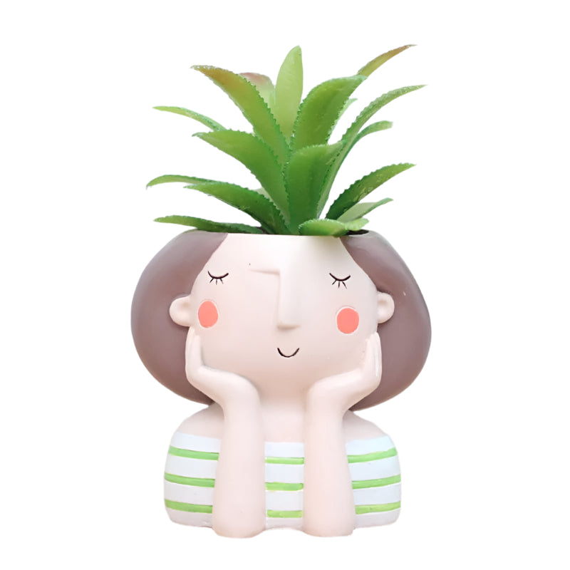 UrbanSprout Mini Resin Planter Sæt – Legesyg Sukkulentpotter