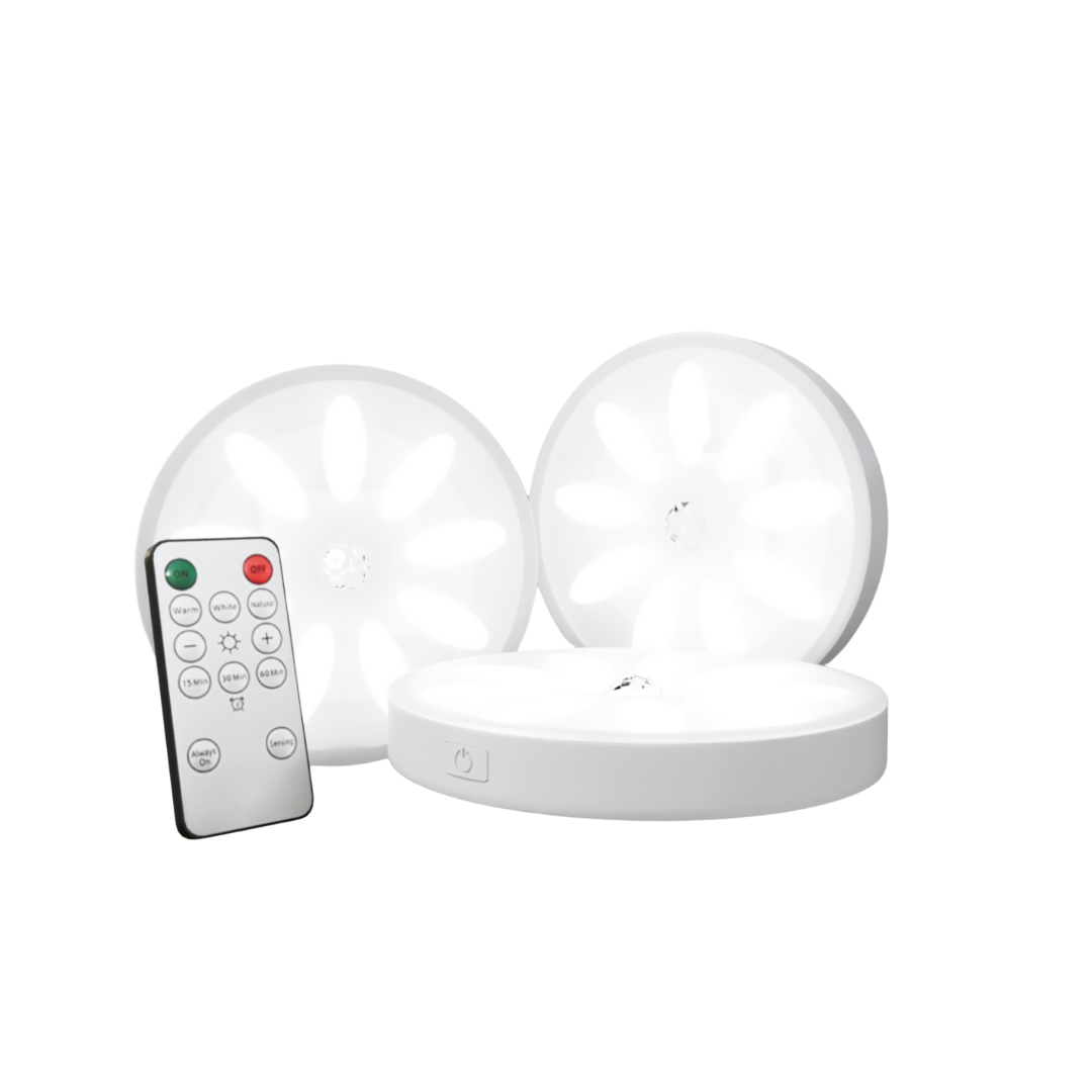 GlowFokus – Trådløs LED Spotlight med Fjernbetjening og USB Opladning