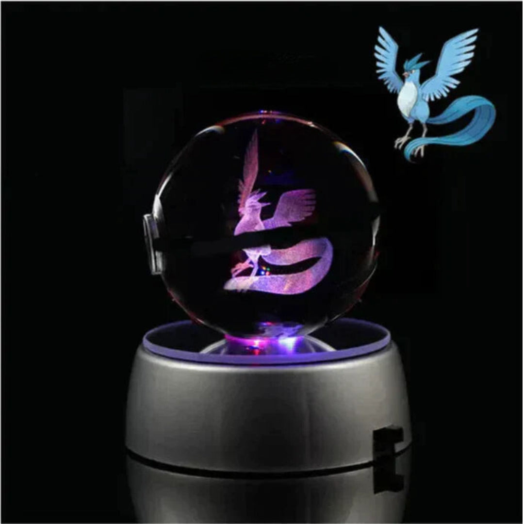 PokéGlow - Krystalkugle Ikoniske Pokémon Figurer LED Lampe