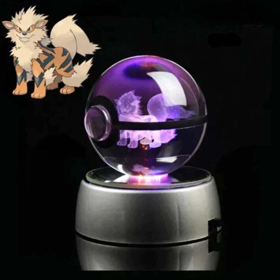 PokéGlow - Krystalkugle Ikoniske Pokémon Figurer LED Lampe