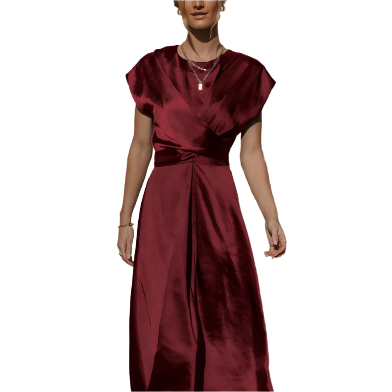 Sofie Elegant Wrap Midi-Kjole
