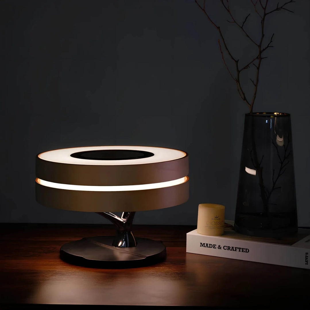 LumiNest LED Bordlampe – Varmt Lys og Minimalistisk Naturligt Design