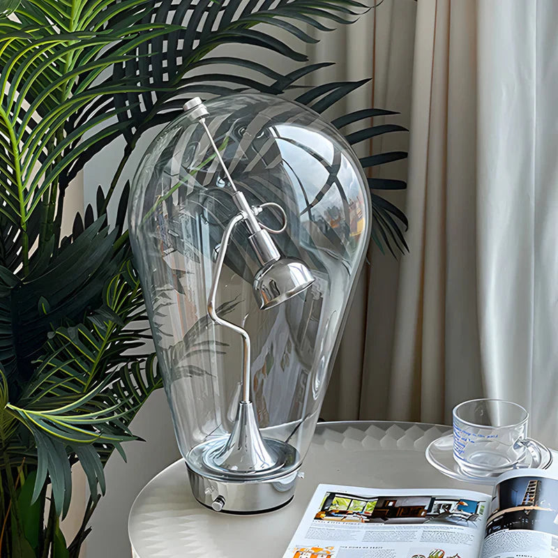 LumiMagnet – Industriel Glasbordlampe med Dæmpningsfunktion til Moderne Hjem