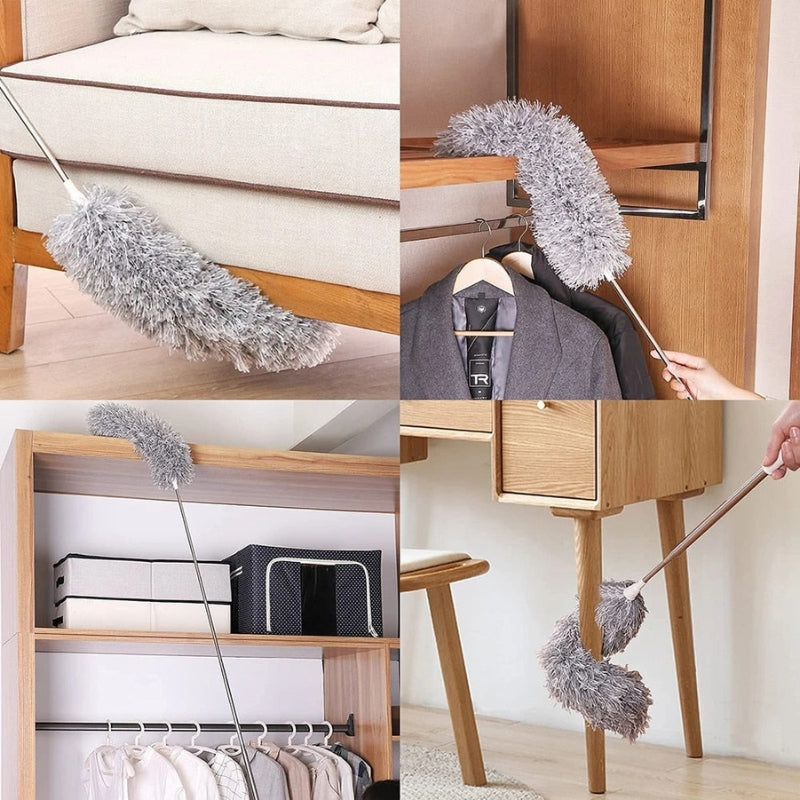 DustEase – Teleskopisk Mikrofiber Støvklud med Justerbar Længde