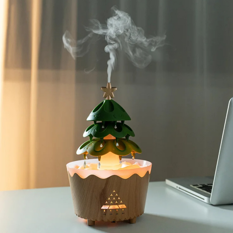 EverGlow - Festlig træspreder Aromaterapi LED-lys og fjernbetjening