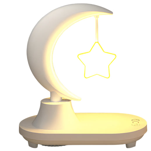 Moonsphere trådløs LED-lampe med Bluetooth-højttaler og oplader