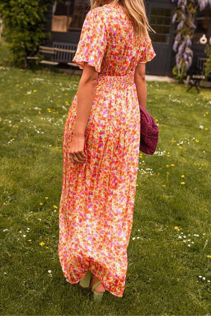 FloraBreeze Elegant Blomster Maxikjole – Luftig Ærmeløs Sommerkjole