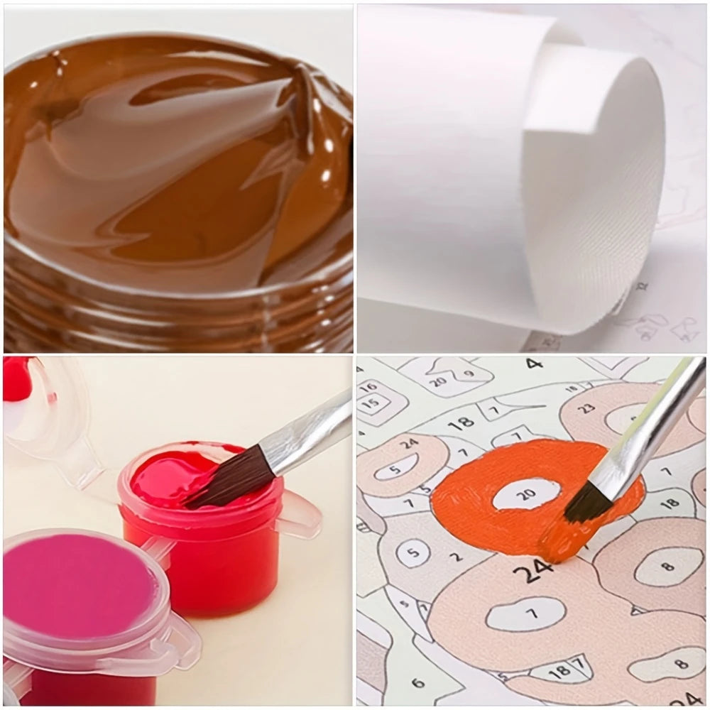 ColorMuse DIY Kattemalingssæt – Oliemaling efter tal-sæt til afslapning og kreativ indretning