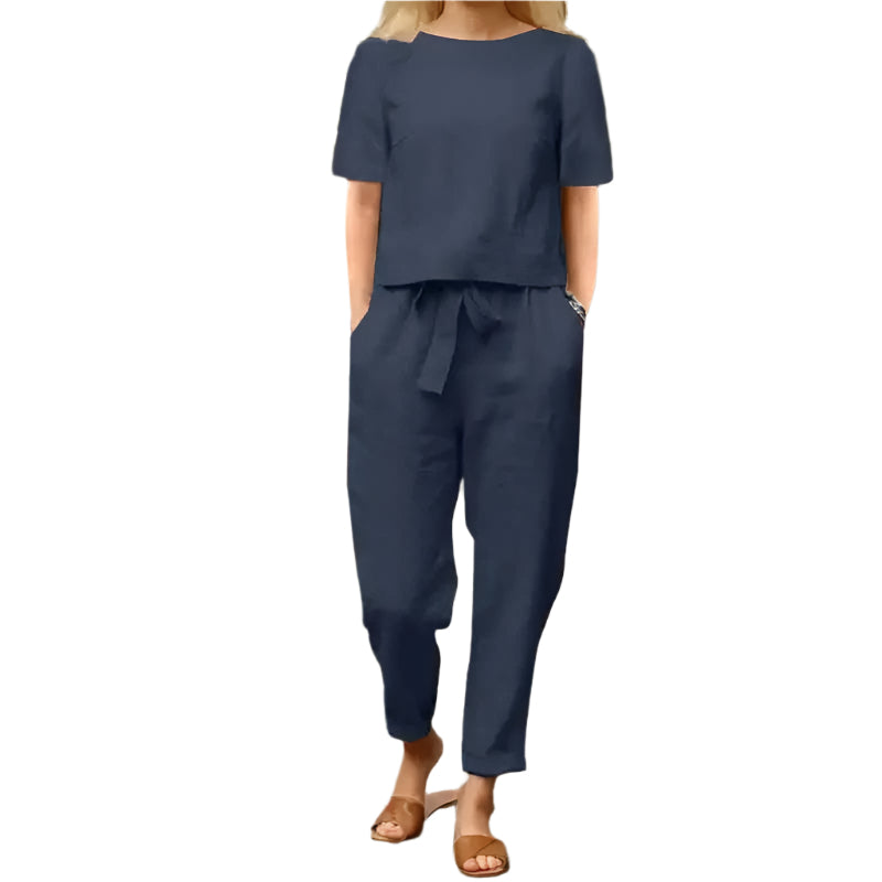 Olivia Elegant Sommer Sæt – Stilet To-delt Outfit til Varme Dage