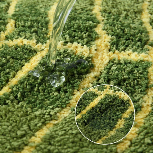 LeafLuxe- Oval dørmåtte Naturinspireret plystæppe