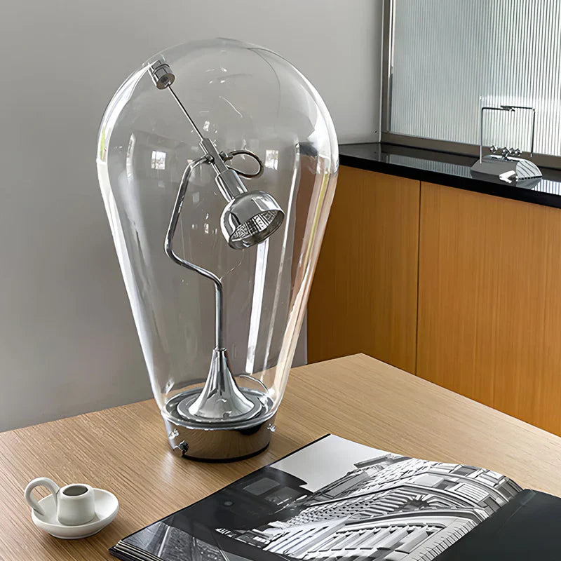 LumiMagnet – Industriel Glasbordlampe med Dæmpningsfunktion til Moderne Hjem