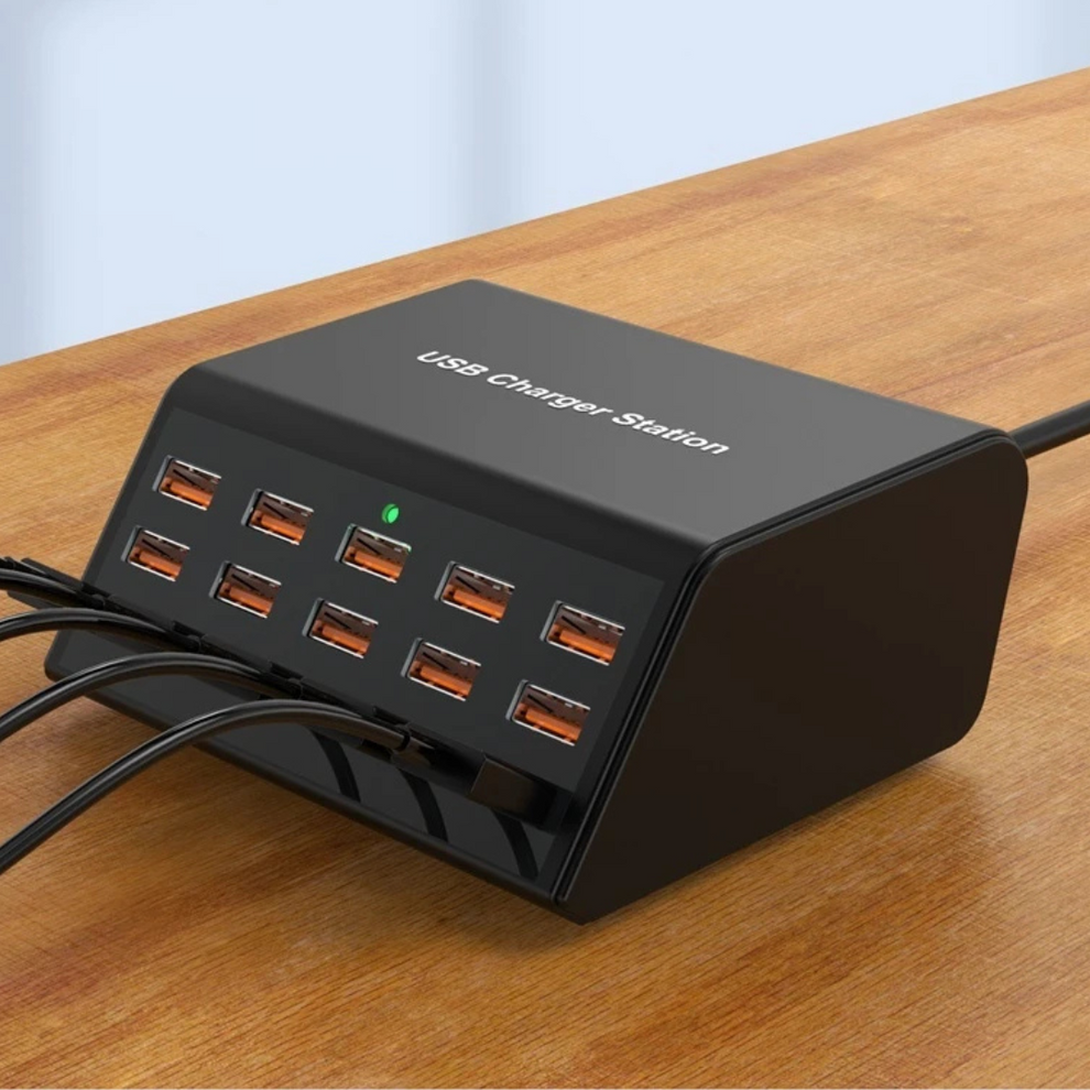 PowerDock - Højhastigheds 12-ports USB-ladestation