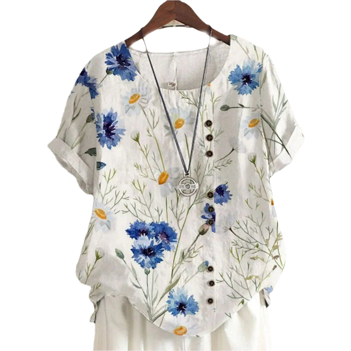Elora - Elegant skjorte med blomsterprint til kvinder