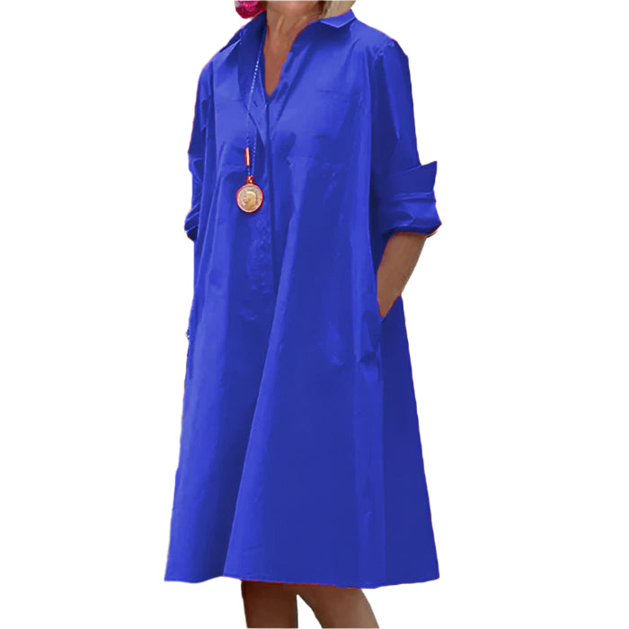 ÉlanChic elegant skjortekjole til kvinder med raffineret stil