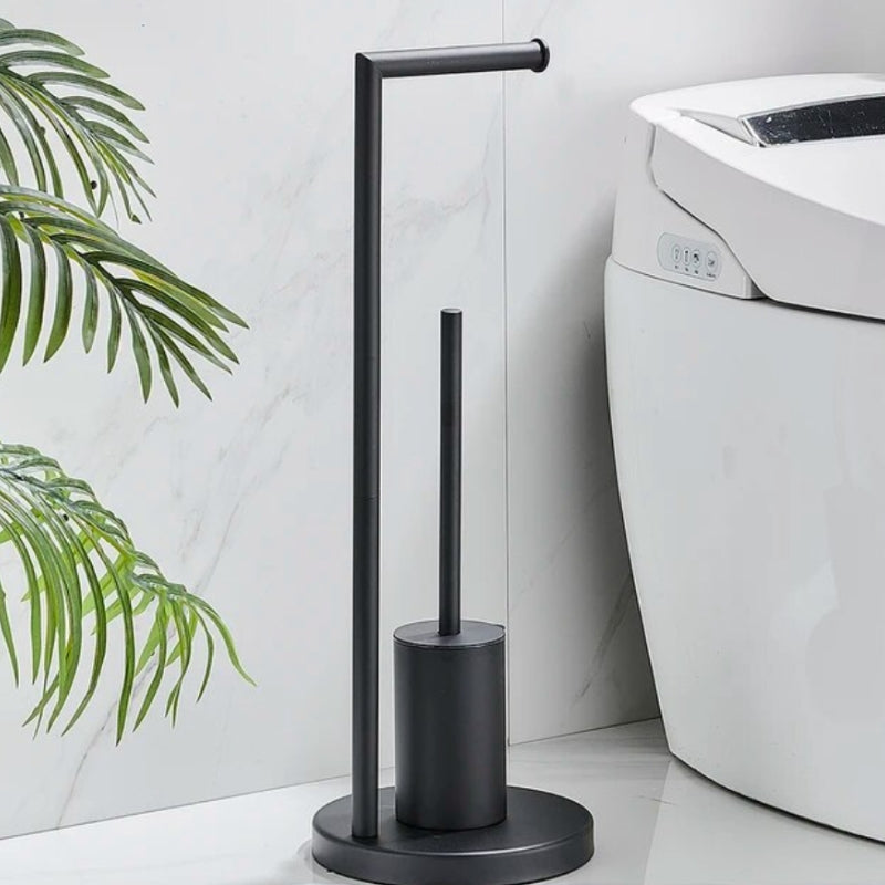 CleanStand Fritstående Toiletpapirholder med Køkkenbørste