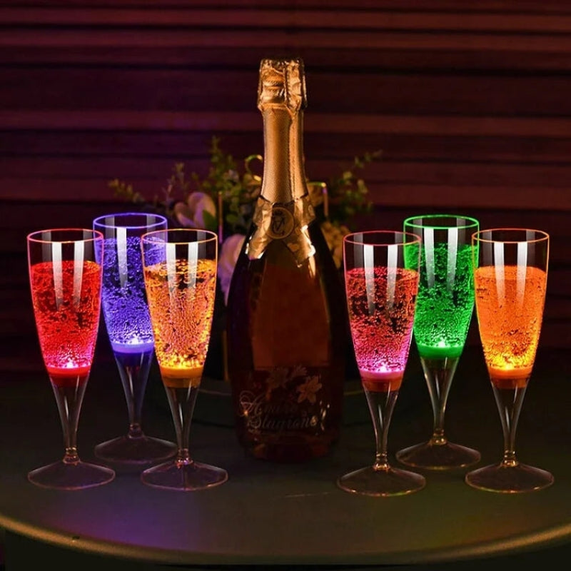 LumiFlute - Farveskiftende LED Champagneglas