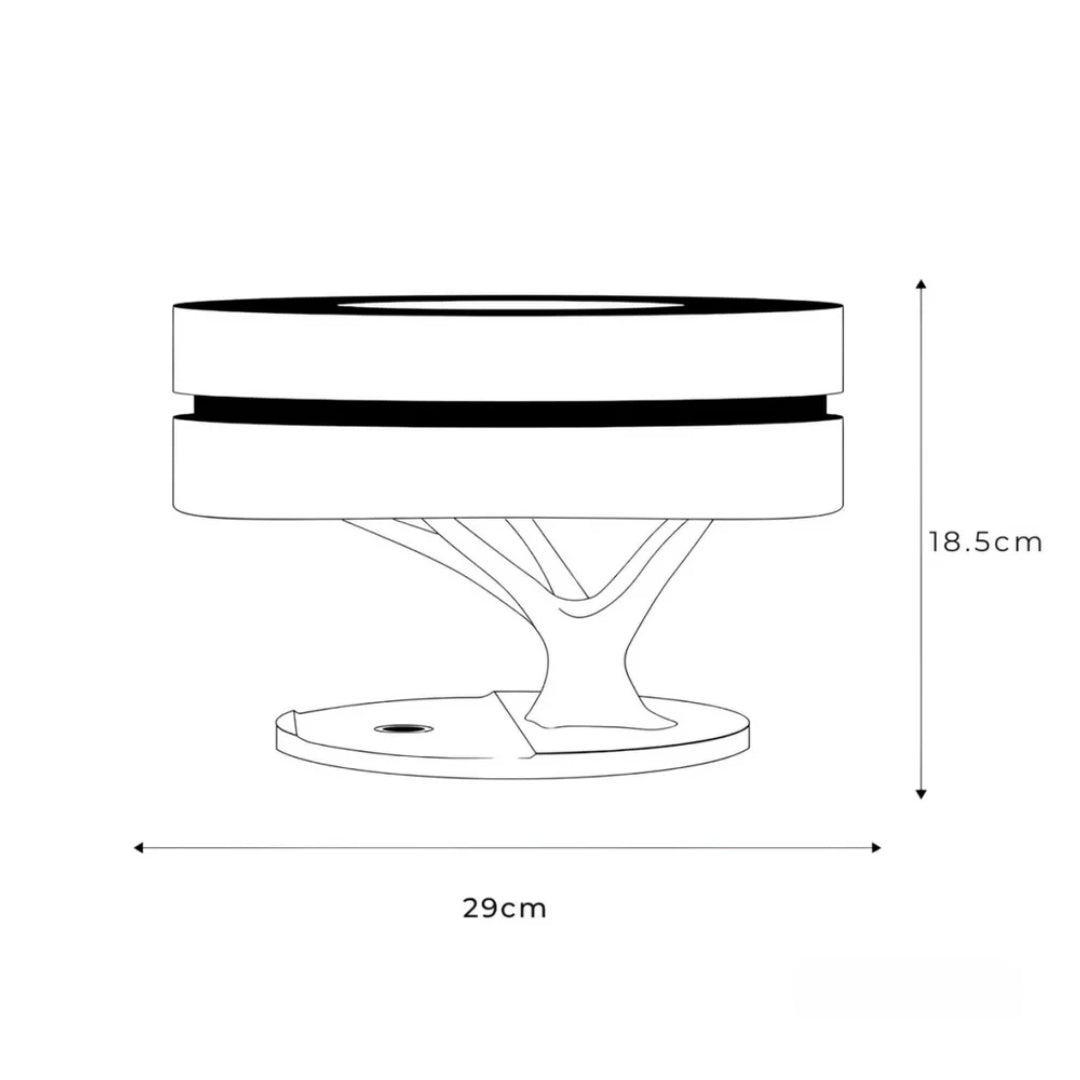 LumiNest LED Bordlampe – Varmt Lys og Minimalistisk Naturligt Design