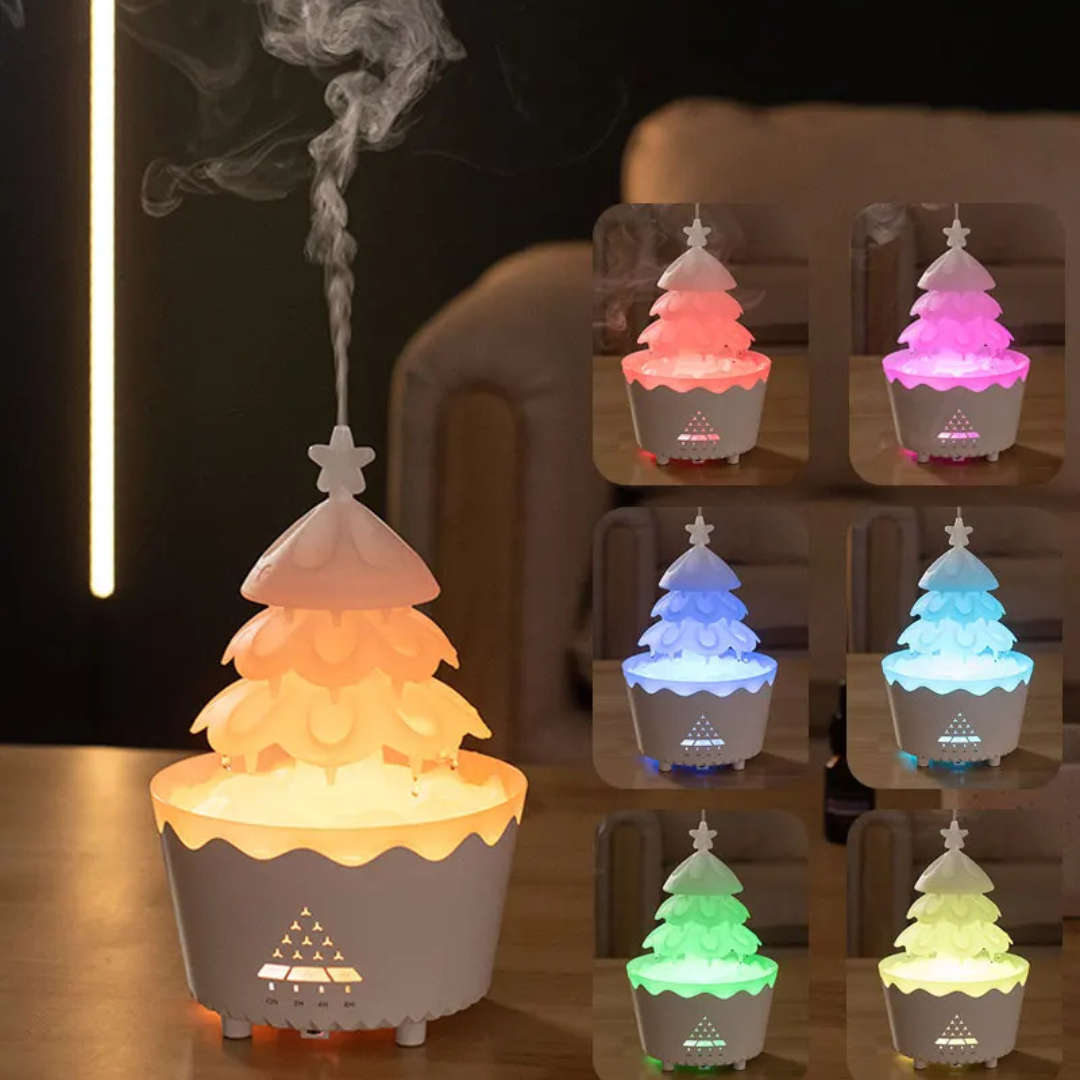 EverGlow - Festlig træspreder Aromaterapi LED-lys og fjernbetjening