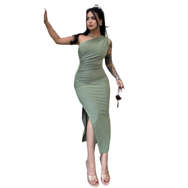 Avelisse One-Shoulder Slidskjole