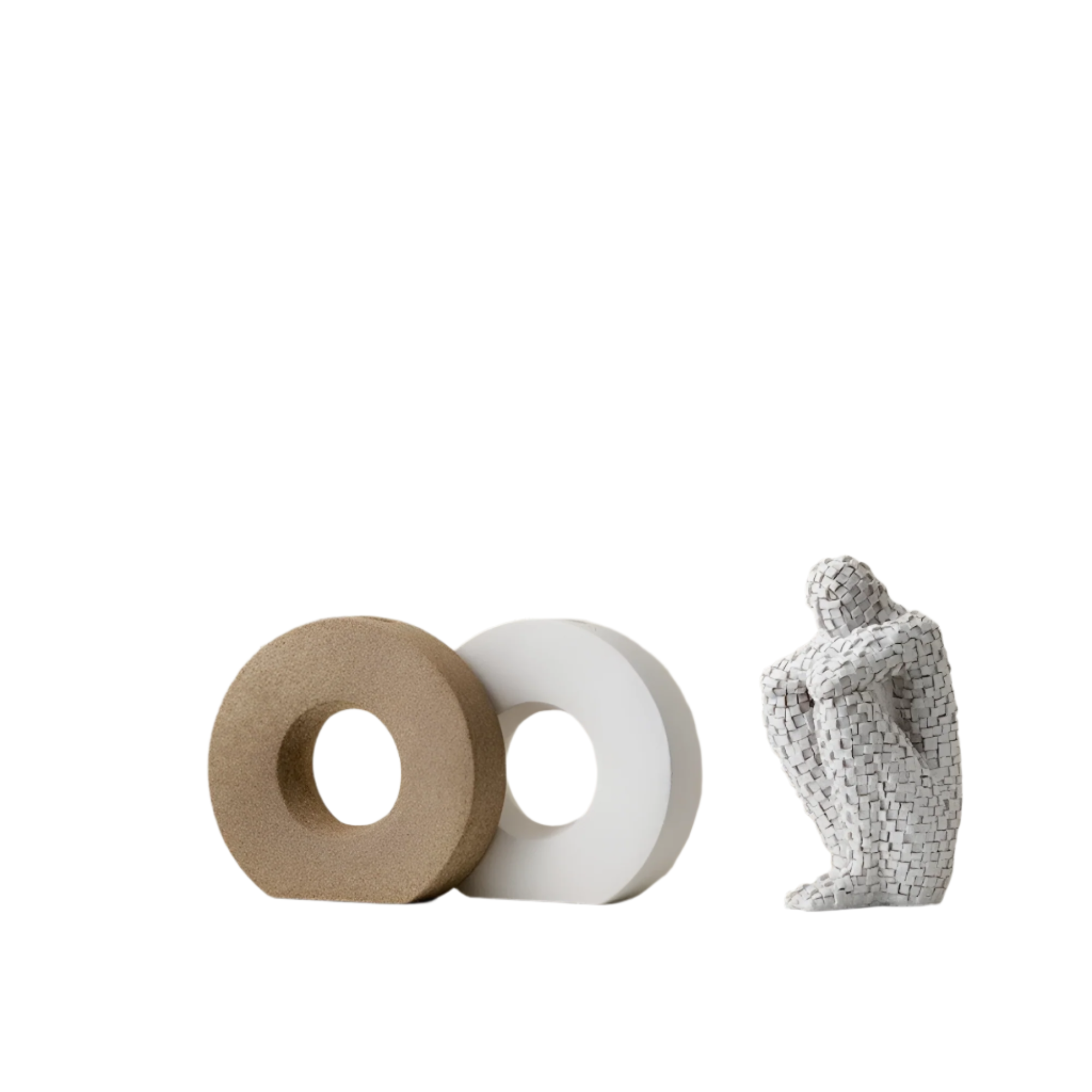 DecoraForm Skulptureret Keramisk Accentvase – Moderne Håndlavet Statement Piece