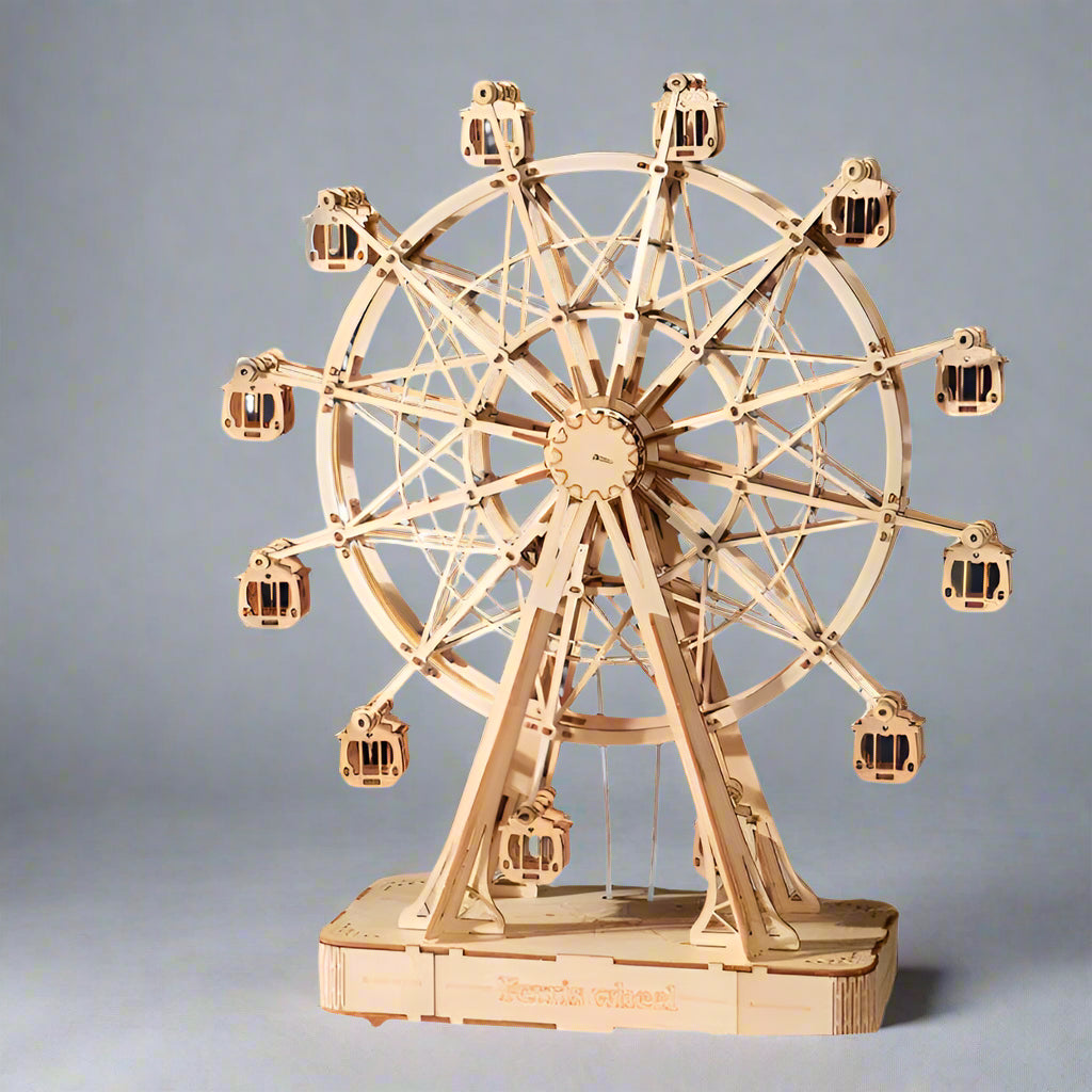 SpinCrafter - 3D-pariserhjuls-puslespilsæt i træ