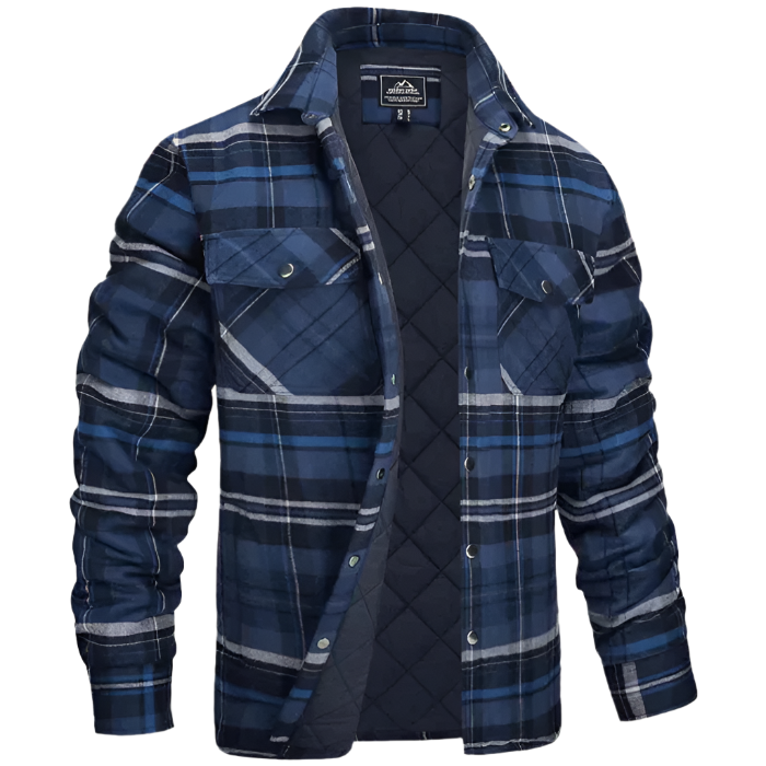 Mikkel Casual Button-Up Skjorte – Herretøj til hverdagsbrug med nordisk brystlommedesign