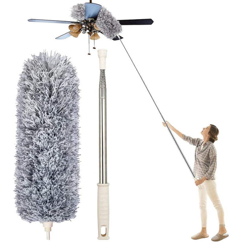 DustEase – Teleskopisk Mikrofiber Støvklud med Justerbar Længde