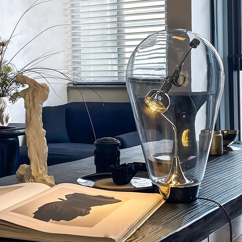 LumiMagnet – Industriel Glasbordlampe med Dæmpningsfunktion til Moderne Hjem