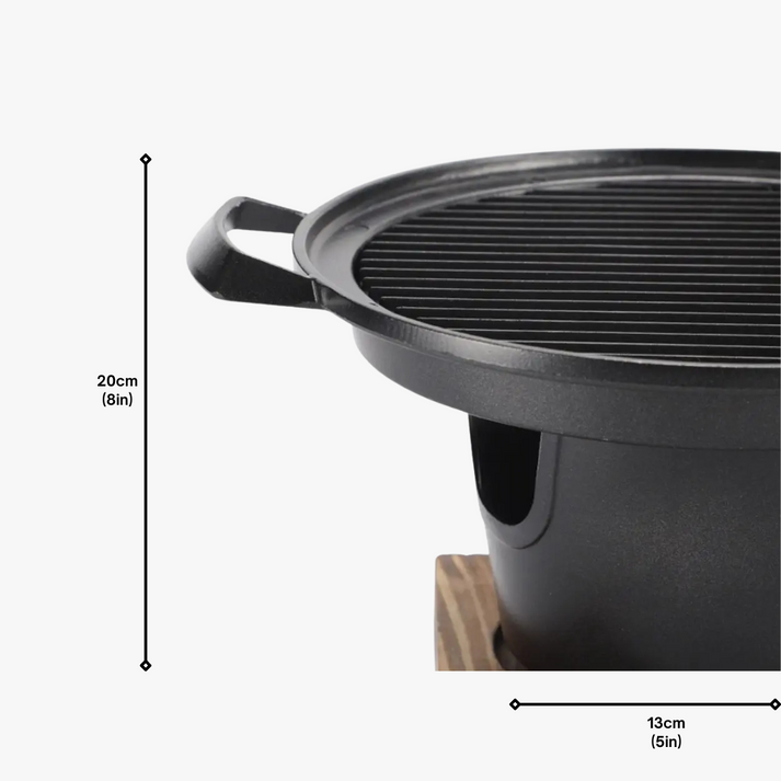 GrillMate- Bærbar grill med træbund